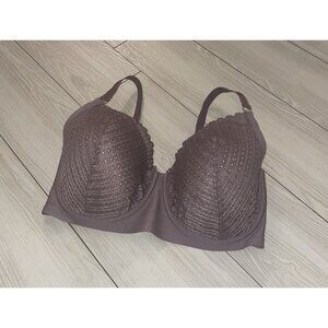 ThirdLove Eyelet Lace Balconette Bra Lined Underwire Womens 34G Purple